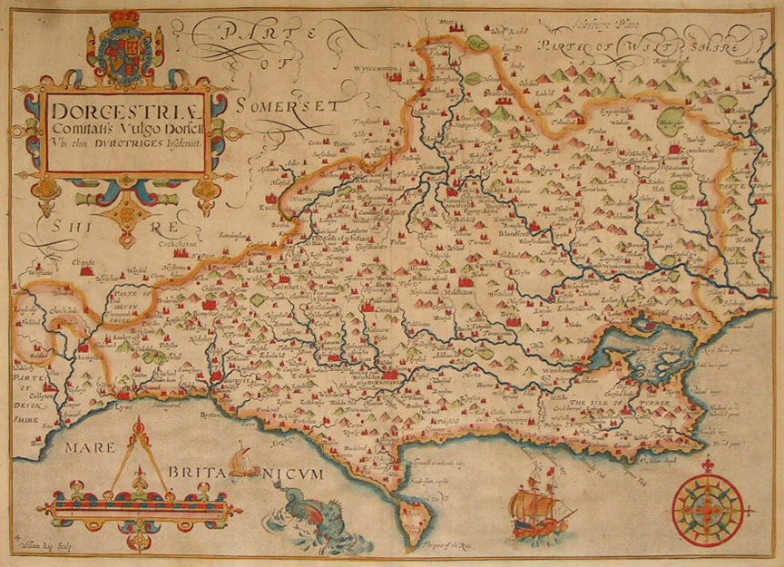 Map of Dorset - Saxton-Kip